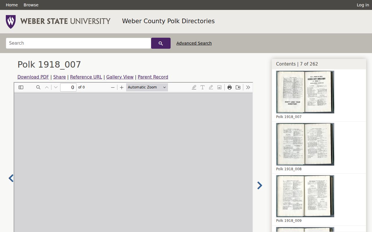 Weber County 1918 Ogden city directory