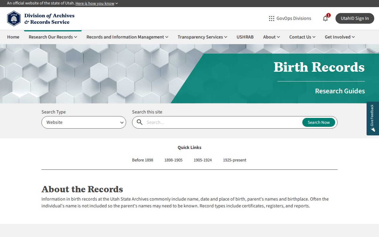 Weber County historical birth records guide