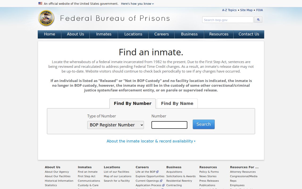 Weber County resident lookup federal custody locator