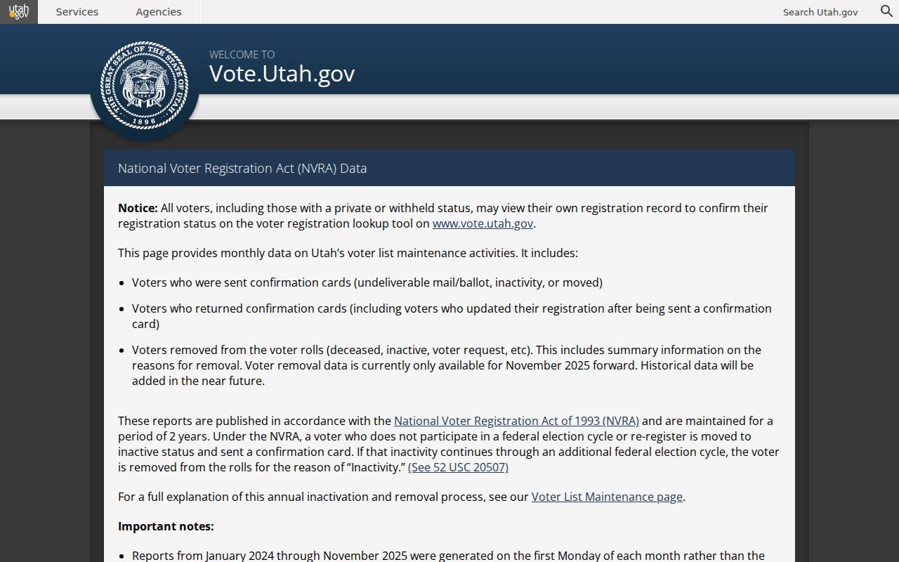 Weber County NVRA elections data page