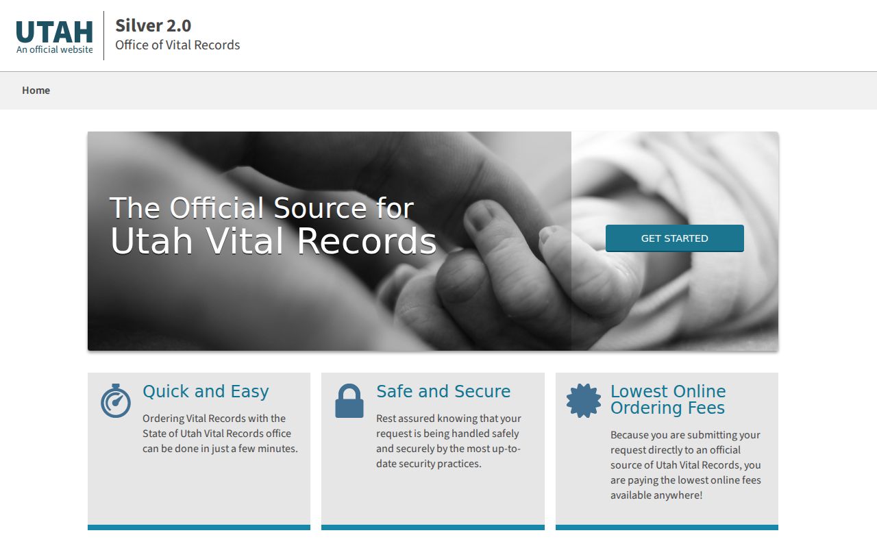 Weber County online vital records ordering page