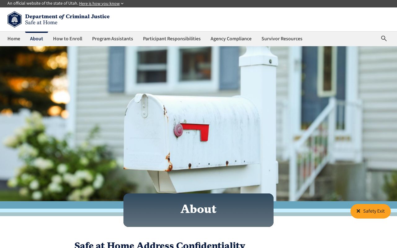 Weber County Safe at Home program information