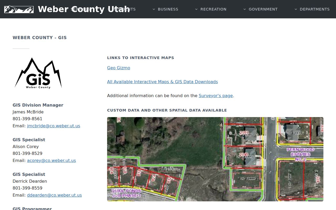 Weber County neighbors GIS parcel map